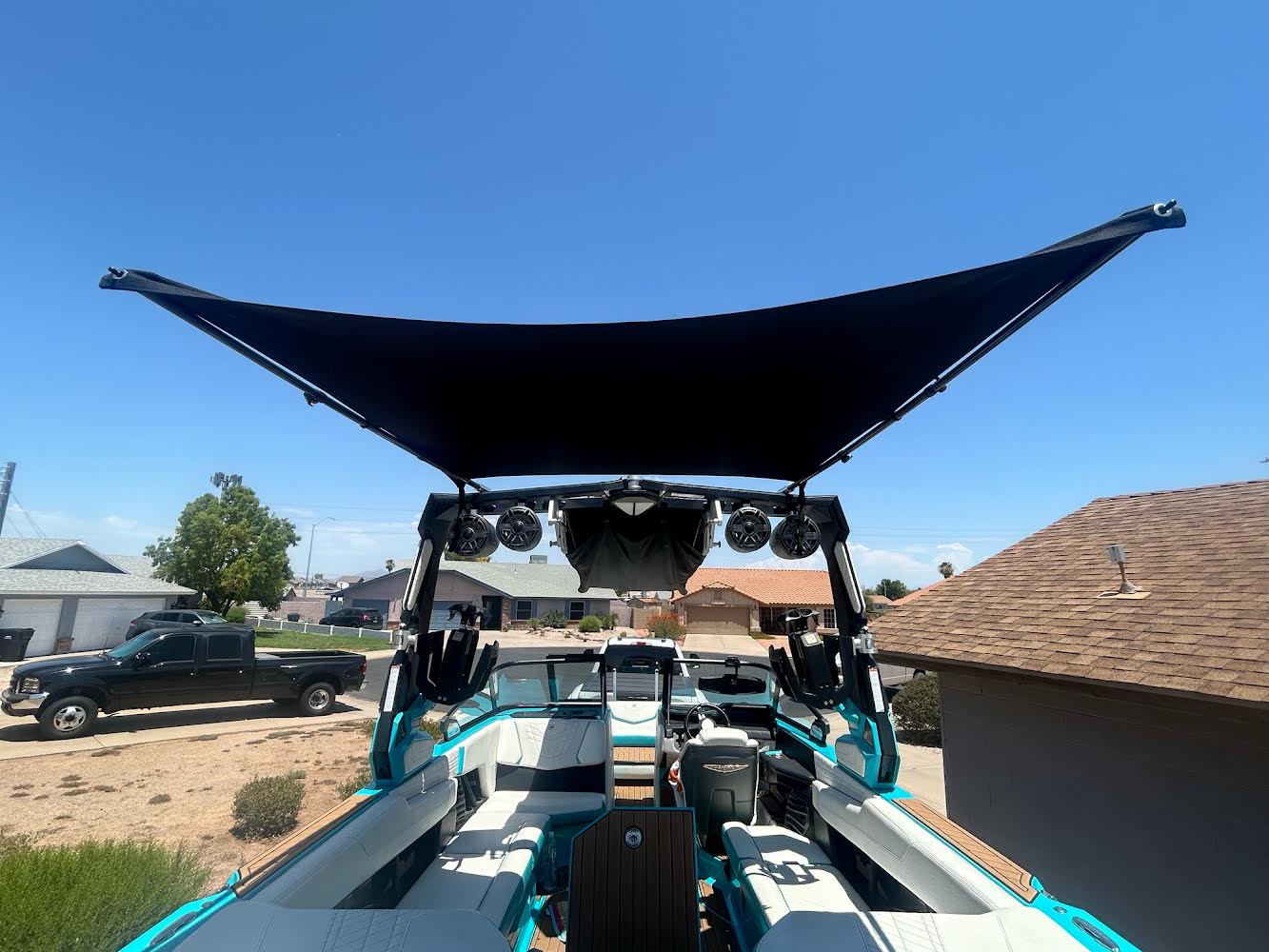 2019-2025 Nautique Standard Tower Shade Sail Kit Flight Control Tower Bimini Extension