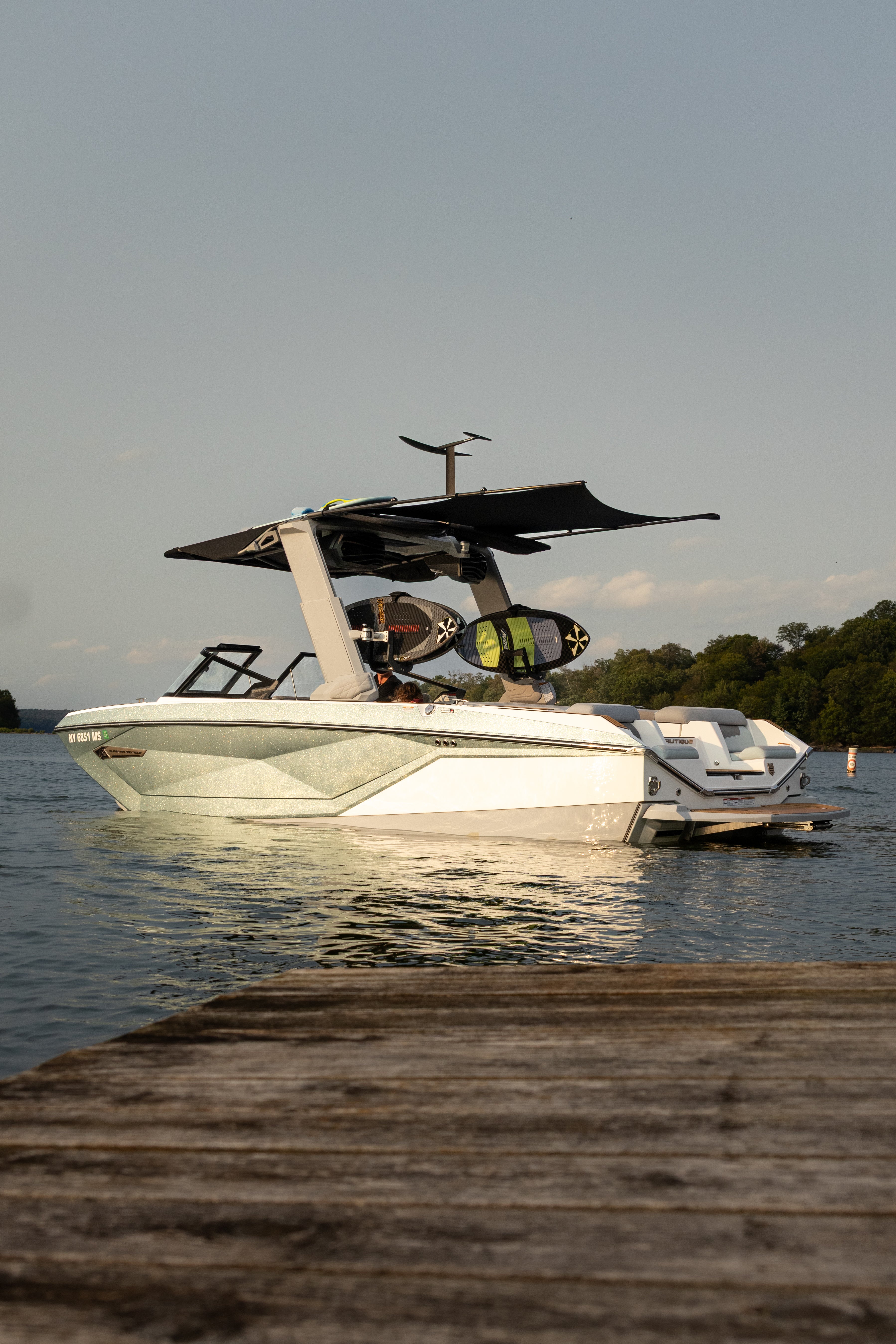 Nautique G23 G25 Telescoping Tower with Shoreline Brands Bimini Top Extension