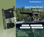 Axis Wake Bimini Extension kit with boat in background on Shorelinebrands.com