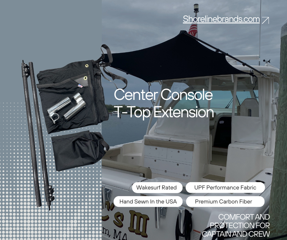 Center Console T-Top Shade Extension | Boat Shade Kit – Shoreline Brands Co